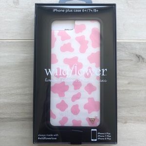 Wildflower Pink Cow Print Case + Screen Protector